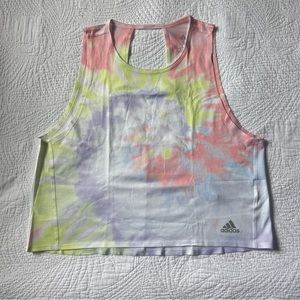 Adidas tie dye aero ready running tank • small
